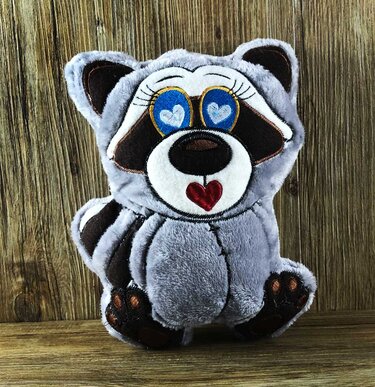 Stickdatei ITH Waschbär Willi für Rahmen 16×26 cm, Maschinenstickdatei - Sticken