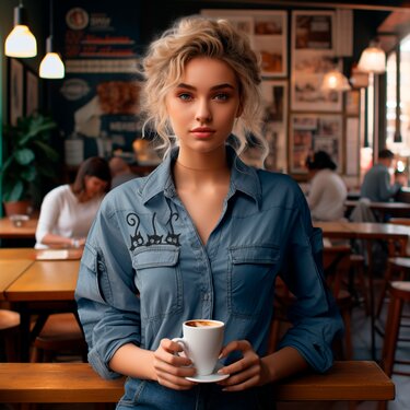 SET AUS DREI Frechen Katzen Stickdatei Patch - Sticken