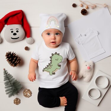 Stickdatei Dinoset 5 DINO Dinoei Regenbogen - Sticken