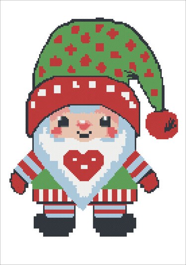 Christmas gnomes cross stitch - Embroidery