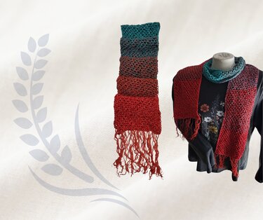 Fringed scarf "TUNISIAN" crocheted – perfect for beginners