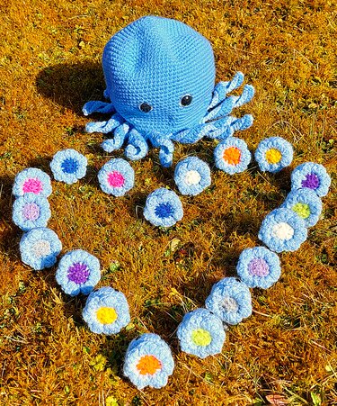 Häkelanleitung für ein Oktopusmemory