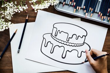 Ausmalbuch Malbuch Malheft Thema: Torten - 20 Kuchen & Tortenmotive - Basteln