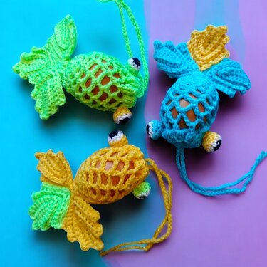 Easter egg cover Fish - Crochet