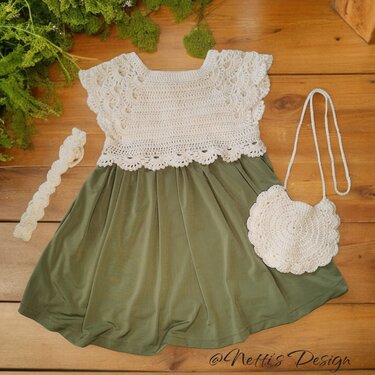 DIY Häkelanleitung Kinderkleid Luise - Größe 50/56 bis 122/128 - Deutsch - Bild 11