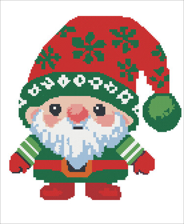 Christmas gnomes cross stitch, Christmas ornaments embroidery, Funny christ