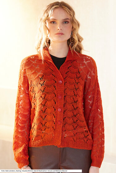 Jacke mit Ajourmuster - Bild 2