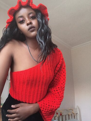 Claretta One Arm Crochet Top