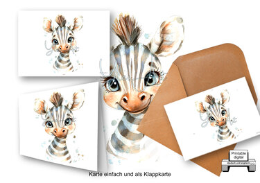 Karte, digitaler Sofortdownload, selbst ausdrucken und beschriften - Basteln