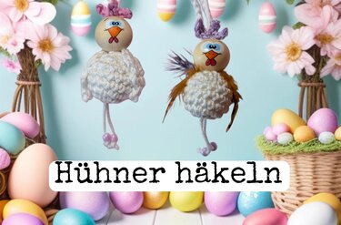 Huhn Anhänger - Häkeln