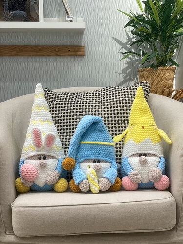 Crochet Gnome pattern set of 3, PDF crochet pattern, plush Gnomes,DIY Gnome