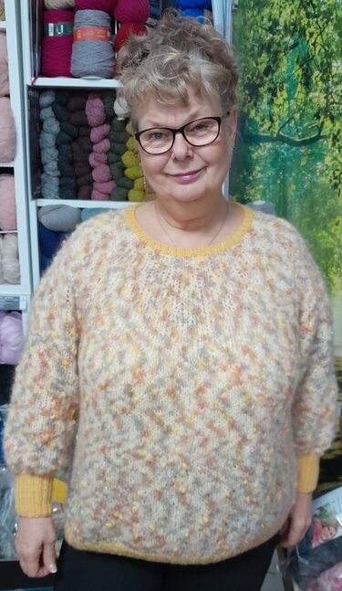 Kuscheliger Pullover - RVO ohne Naht - Rozena liebt Brushy - Onesize 40-46 - Stricken