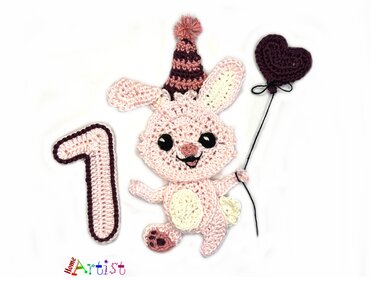 Crochet Animal Number 1 Bunny
