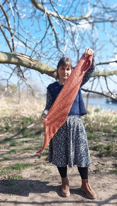 Anleitung, Strickanleitung, Freya shawl, Tuch, Minituch, Dreieckstuch