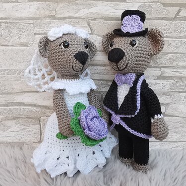 Mr. & Mrs. TEDDY – Häkelanleitung Brautpaar