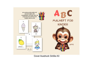 Mein kreatives Alphabet-Malheft/Malvorlagen–Buchstaben lernen & gestalten - Basteln