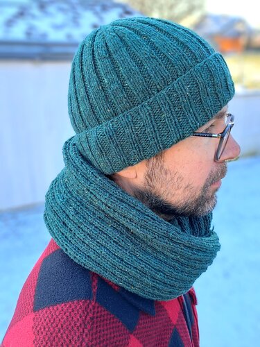 Strickanleitung Drew's Cowl - Rippenmuster Schal, Schlauchschal unisex - Bild 2