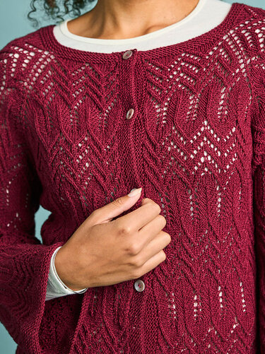 RAGLAN-LOCHMUSTERJACKE, gestrickt - Bild 3