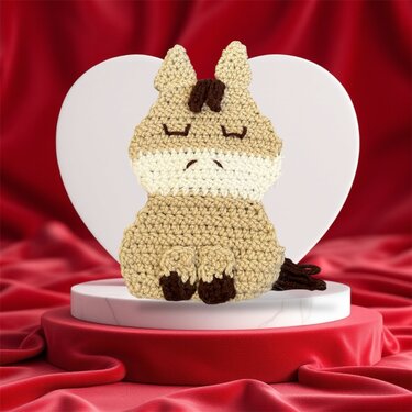 Häkelanleitung Applikation Pferd XL