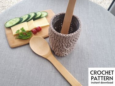 Crochet Pattern Jar Cozy Crochet Pattern PDF Jar Cover DIY tutorial Crochet