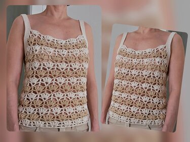 Sommertop häkeln. Stylisch, luftig und einfach.