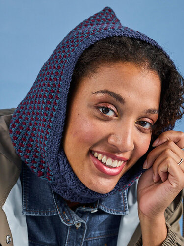 KAPUZENKRAGEN IM MOOS-MUSTER, gehäkelt - Bild 5