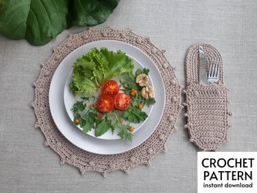 PDF Crochet Pattern Round placemat crochet patterns Tablemat Crocheting