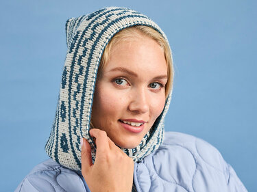 KAPUZENKRAGEN IM JACQUARDMUSTER, gestrickt - Stricken