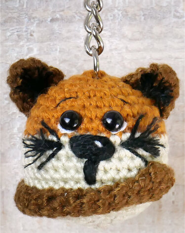 Häkelanleitung Schlüsselanhänger Kugel-Kätzchen
