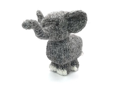 Amigurumi Elephant Crochet PDF Pattern – Tiny the Elephant (12 cm)