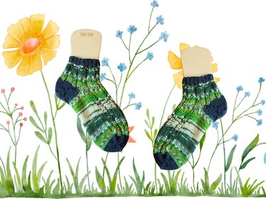Masshigura: Knitting pattern for trendy toe-up socks