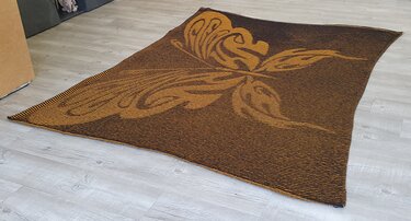 Butterfly, Shadow Knitting, Illusion Knitting, Motif Blanket