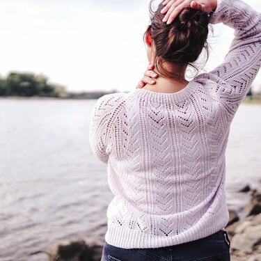 Serenas LaceSweater | knitting pattern | Lacesweater, knitted sweater