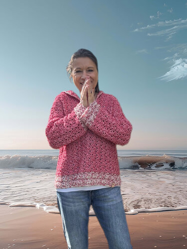 Gehäkelter Kapuzenpulli | BEACH WALK Hoodie | nahtlos | Kinder + Erw. - Bild 16