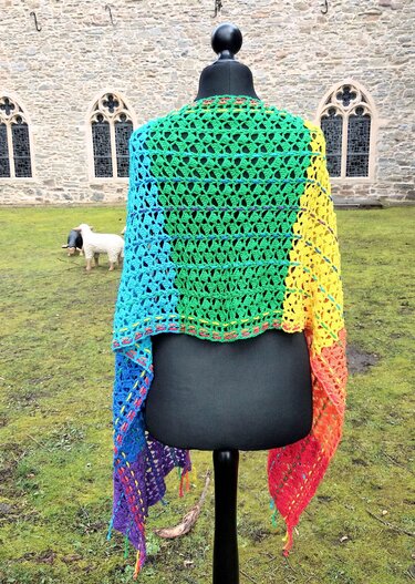 Hedera Stole, Lace crochet pattern