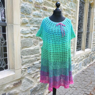 Häkelanleitung Akelei Tunika, Gr. 36 - 62