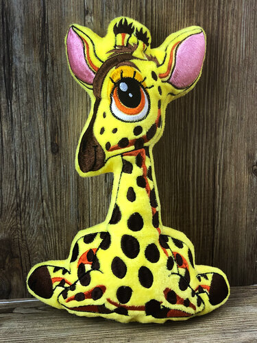 Stickdatei ITH Giraffe Monika f&uuml;r Rahmen 20x30 cm, Maschinenstickdatei - Sticken