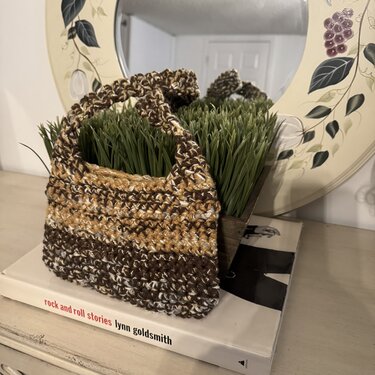 Crochet Mini Scrap Handbag, PDF pattern, digital download