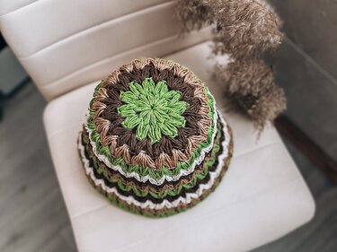 Crochet pattern raffia bucket hat PDF digital and video tutorial