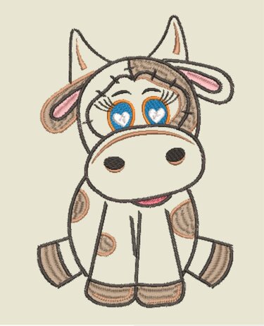 Stickdatei ITH Kuh Helga für Rahmen 20×30cm, Maschinenstickdatei - Sticken