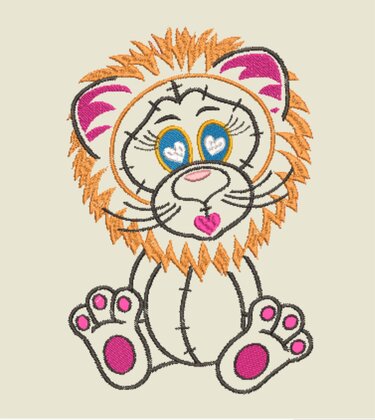 Stickdatei ITH Löwe Casimir für Rahmen 20×30cm, Maschinenstickdatei - Sticken