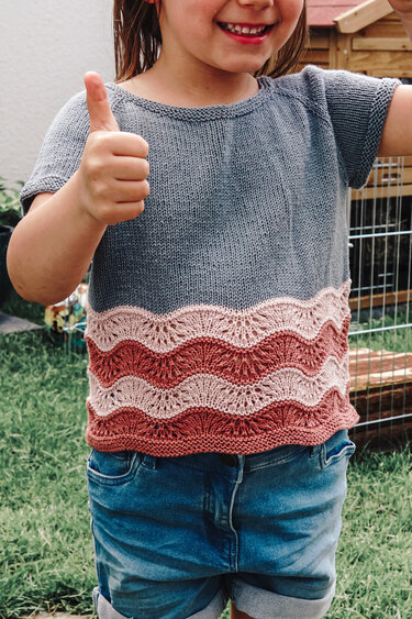 Lunas TeeShirt | knitting pattern | T-Shirt, knitted shirt for children - Image 2