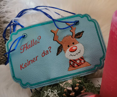 Rentier 13x18 2 Motive,  Stickdatei, Stickmuster, Vollstick, Weihnachten, A - Sticken