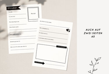 Steckbrief A4 & A5 für Klassenzeitung oder Freundebuch - Basteln