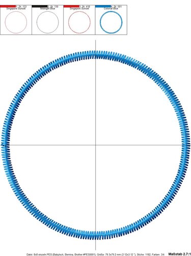 Abschminkpads, Stickdatei, ITH, 3 Größen - Sticken
