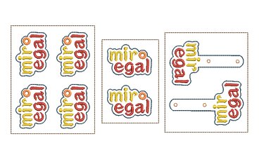 Stickdatei ITH Anhänger mir egal - Sticken