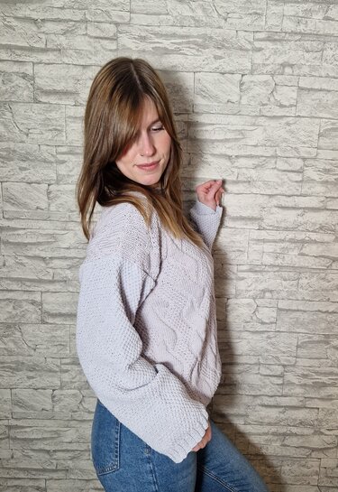 254 Strickanleitung Pullover falscher Zopf