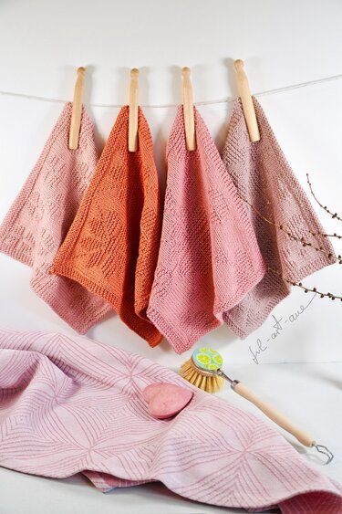 Spültuch "Blüten-Ornament", Strickanleitung, einfach