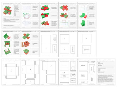 Weihnachtliche Explosionsbox mit Schubladen – Bastelvorlagen und Anleitung - Basteln