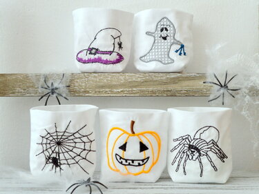 ITH Beutel Lichterbeutel Halloween 10x10cm - Sticken